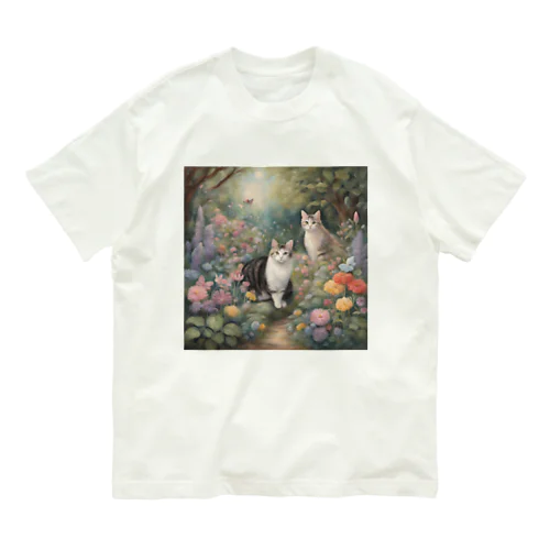 猫の楽園 Organic Cotton T-Shirt