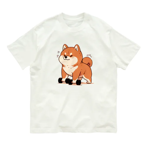 筋トレ柴犬くん Organic Cotton T-Shirt