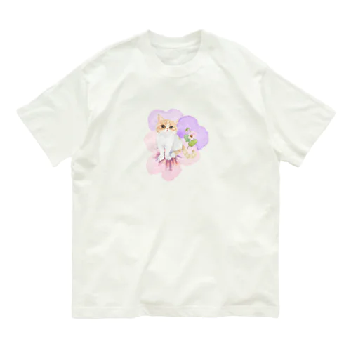 エキゾチックショートヘアちゃんとビオラ Organic Cotton T-Shirt