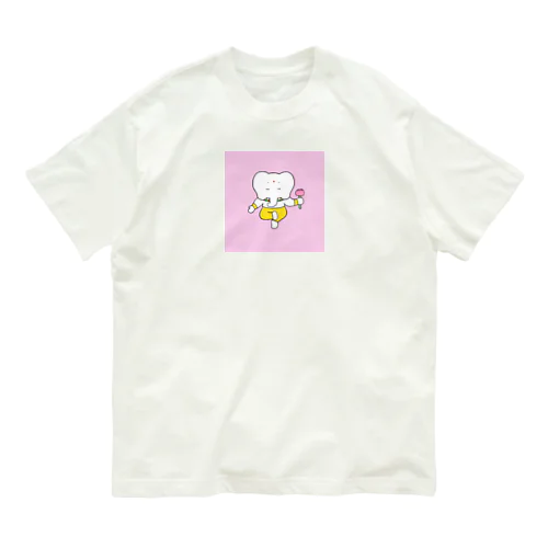 ガネーシャ(ピンク) オーガニックコットンTシャツ