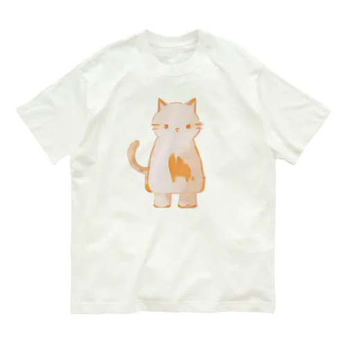 こぼしちゃったねこ オーガニックコットンTシャツ