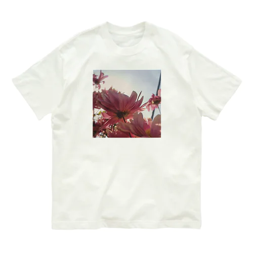 やさしい色の花 オーガニックコットンTシャツ