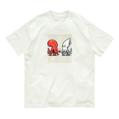 タコ・イカ オーガニックコットンTシャツ