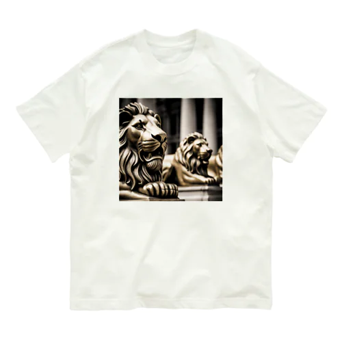 鎮座する金獅子 Organic Cotton T-Shirt