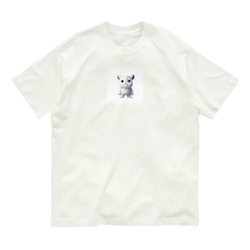 ブサカワ二頭身アニマル(背景無) Organic Cotton T-Shirt
