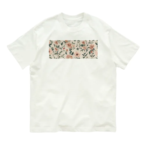 淡い花柄 上品 大人っぽい Organic Cotton T-Shirt