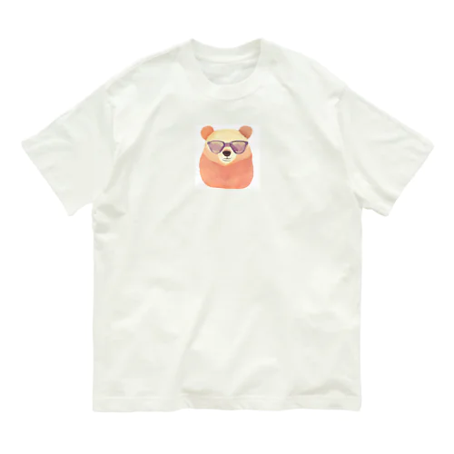 メガネっクマ① オーガニックコットンTシャツ