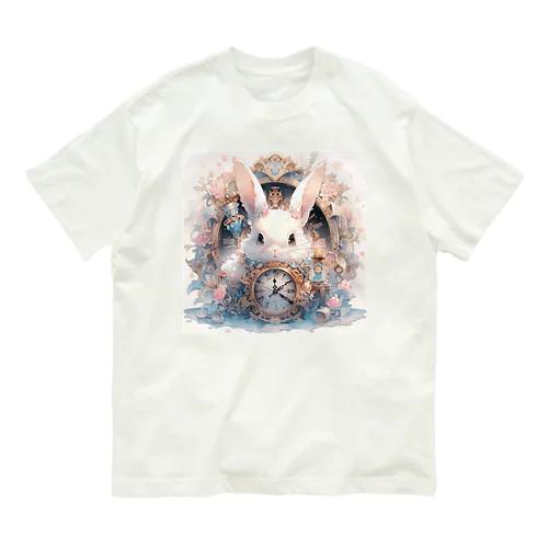 うさぎと時計｡.:*･ﾟ Organic Cotton T-Shirt