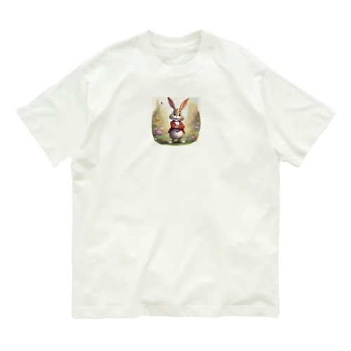 はりきりうさぎ Organic Cotton T-Shirt