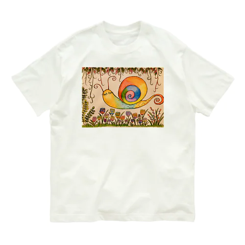 カラフルなかたつむり Organic Cotton T-Shirt