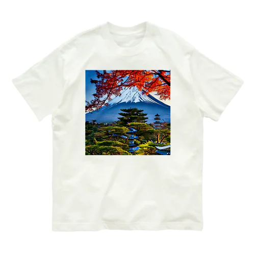 富士山のある風景 オーガニックコットンTシャツ