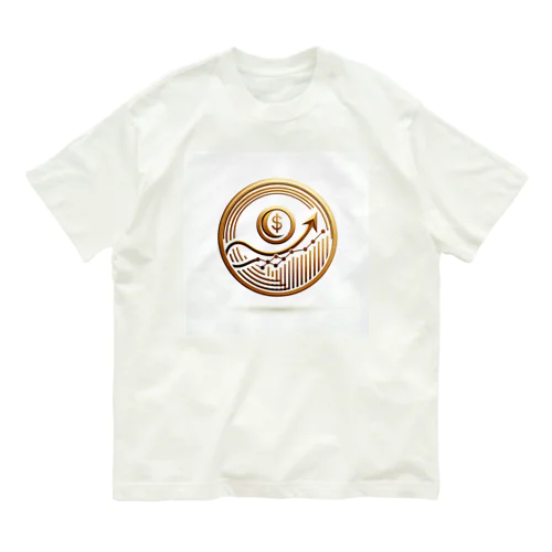 投資、通貨 オーガニックコットンTシャツ