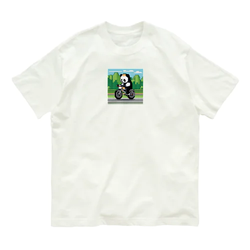 パンダがロードレーサーに Organic Cotton T-Shirt