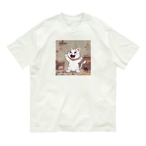 こころにねこ Organic Cotton T-Shirt