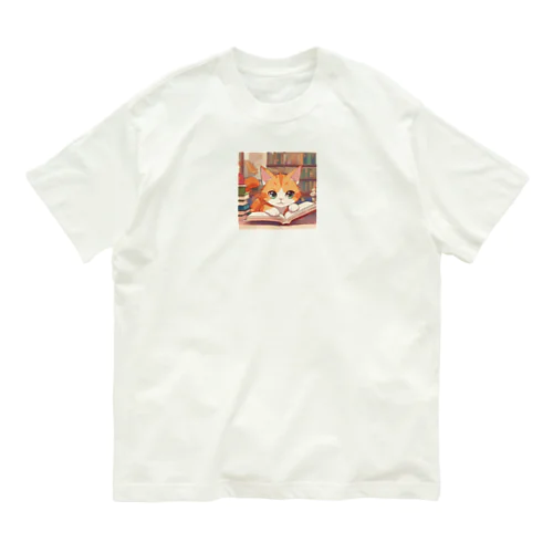 ほんよみかんねこ オーガニックコットンTシャツ