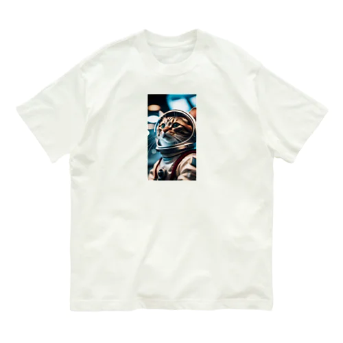 旅立つ宇宙猫 Organic Cotton T-Shirt