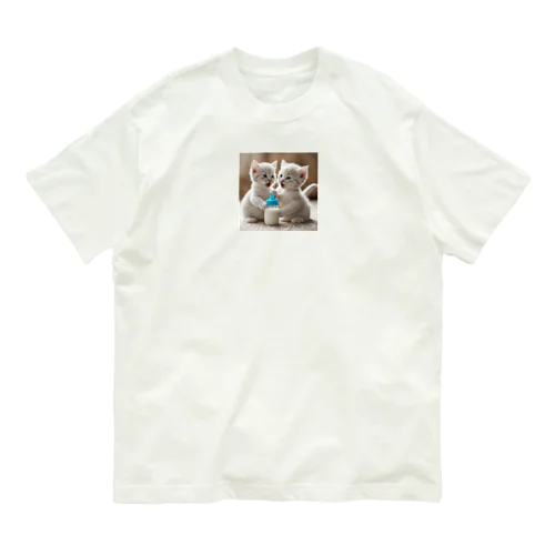 双子の子猫 オーガニックコットンTシャツ