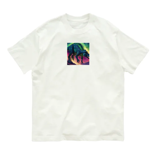 オーロラのような発光をする恐竜 Organic Cotton T-Shirt