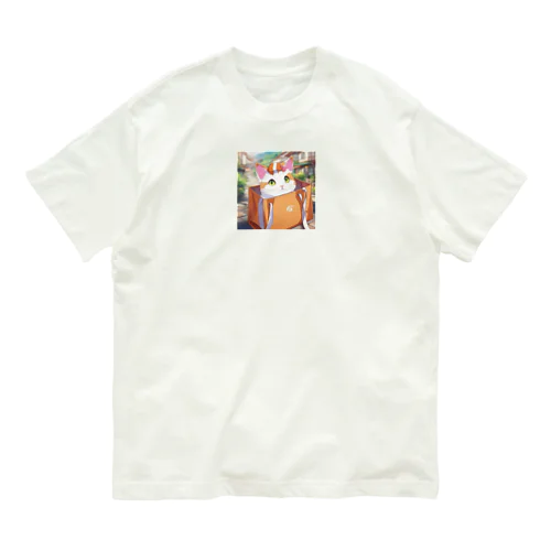 バッグ猫 オーガニックコットンTシャツ