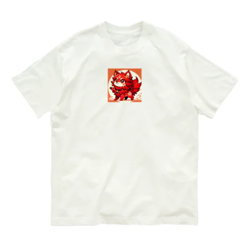 かわいいシーサーのアニメ風イラストグッズ Organic Cotton T-Shirt