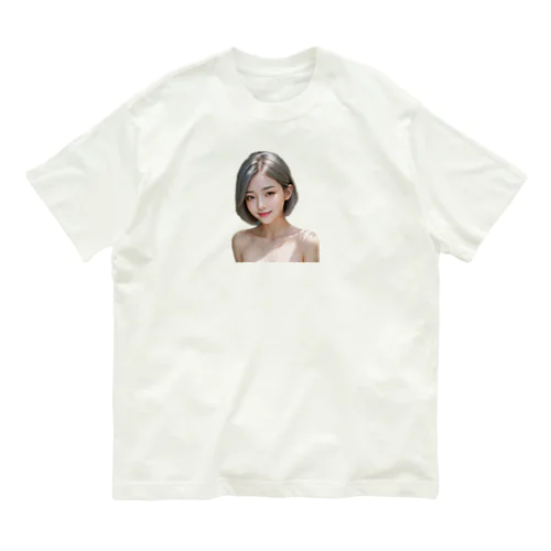 AI美女 オーガニックコットンTシャツ