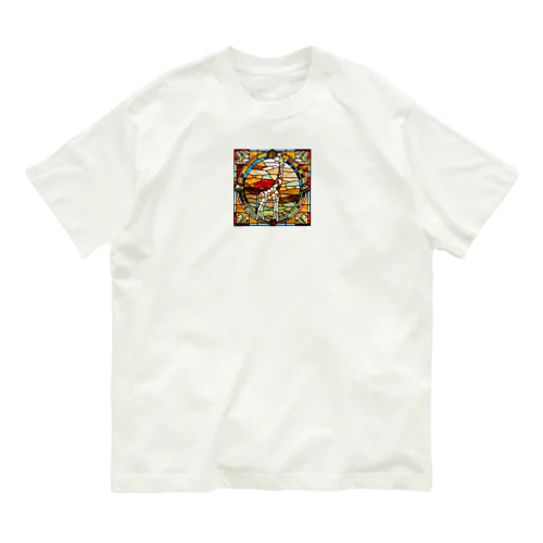 キリンのステンドグラス柄グッズ Organic Cotton T-Shirt