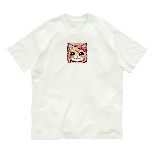 キュンキュンする猫 オーガニックコットンTシャツ