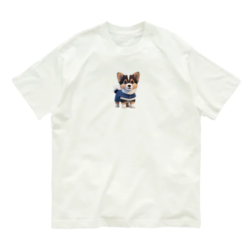 可愛い３D犬 Organic Cotton T-Shirt