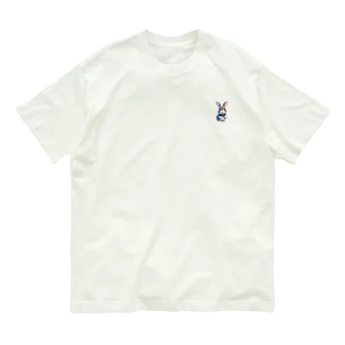 ３Dウサギ Organic Cotton T-Shirt