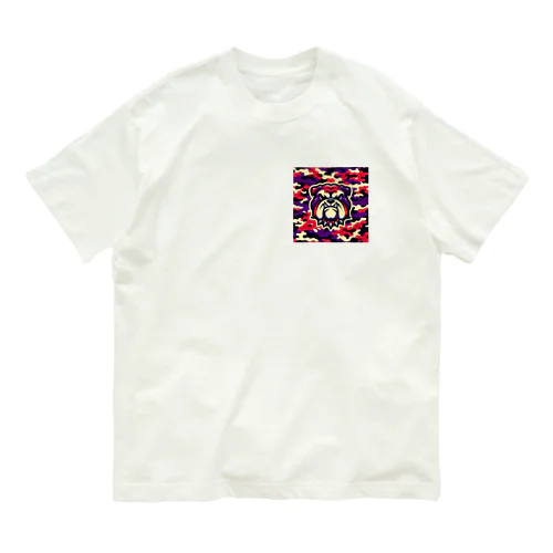 迷彩ブルドッグ Organic Cotton T-Shirt