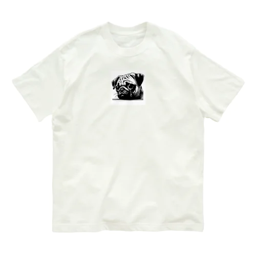 泣いているパグ Organic Cotton T-Shirt