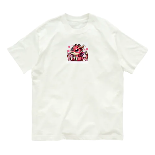 かわいすぎるドラゴンマスコットキャラ オーガニックコットンTシャツ