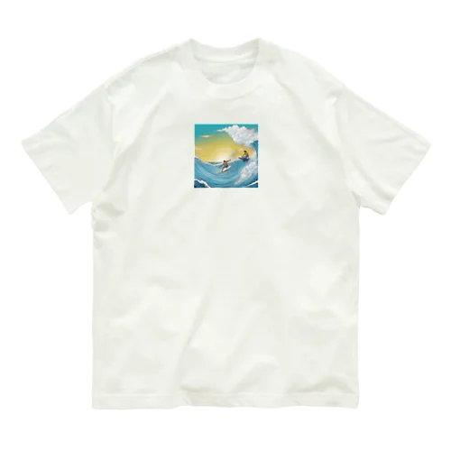 ハワイ　サーフィン Organic Cotton T-Shirt