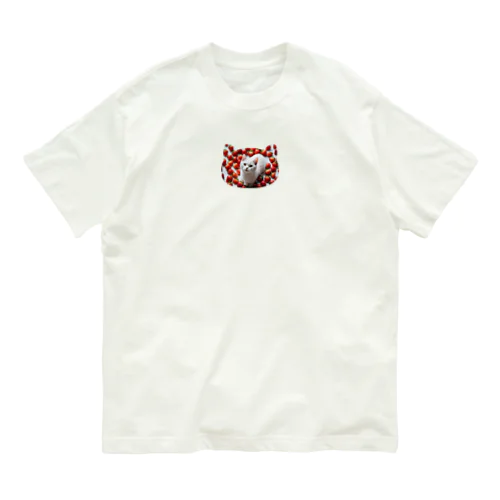 いちごねこ Organic Cotton T-Shirt