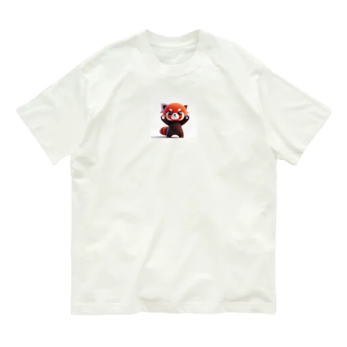 威嚇　レッサーパンダ Organic Cotton T-Shirt