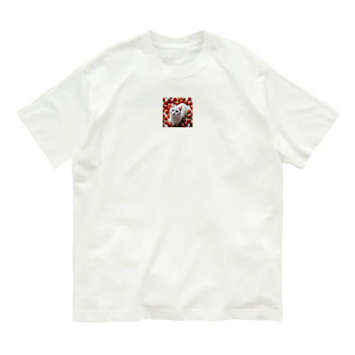 いちごねこ・スクエア Organic Cotton T-Shirt