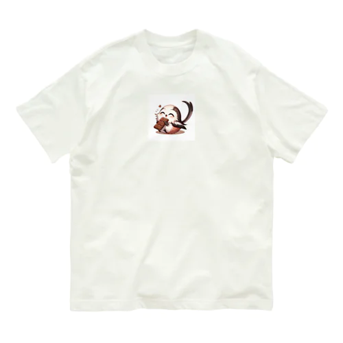 チョコエナガ オーガニックコットンTシャツ