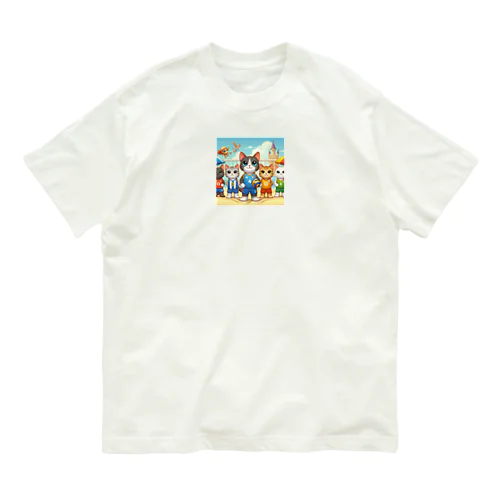 猫好きのみなさん必見！愛らしい猫のバレーボールグッズ Organic Cotton T-Shirt