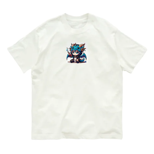 可愛いドラゴンのマスコット Organic Cotton T-Shirt