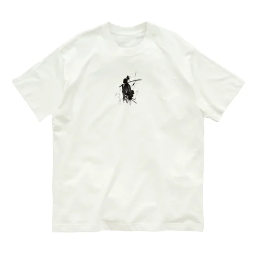 黒と白のサムライ: 陰と陽の完璧なバランス Organic Cotton T-Shirt