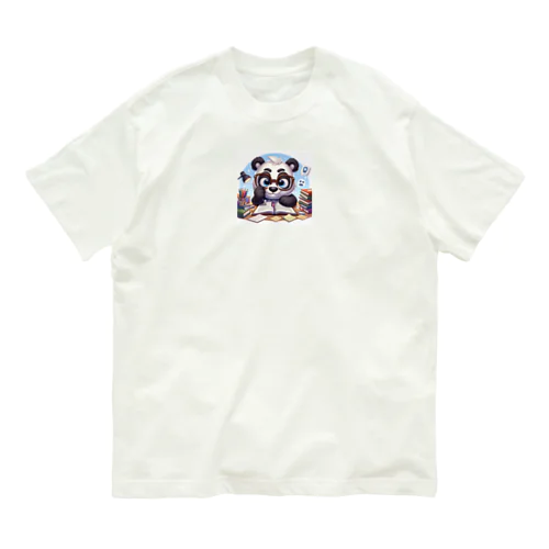 お勉強中のパンダ Organic Cotton T-Shirt