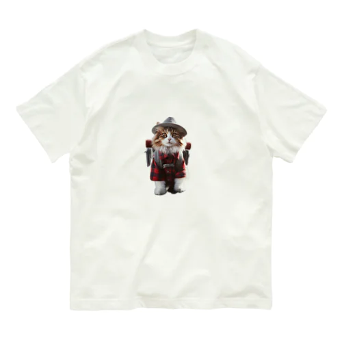 アルピニスト猫ちゃん３ Organic Cotton T-Shirt