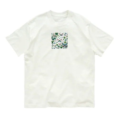 四葉のクローバー オーガニックコットンTシャツ