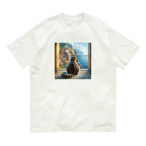 窓辺の猫 Organic Cotton T-Shirt