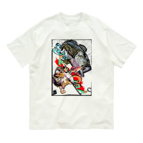 釣り猫 Organic Cotton T-Shirt