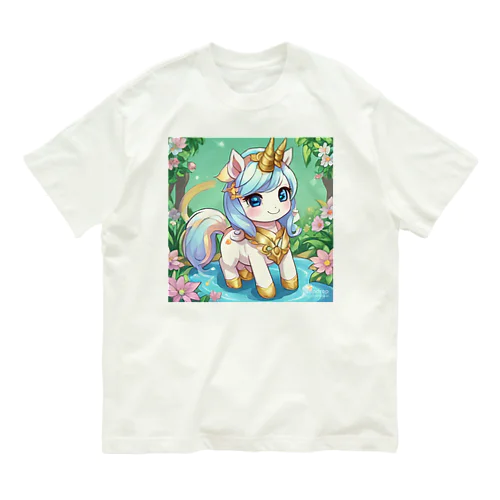 かわいいユニコーンのみこ Organic Cotton T-Shirt