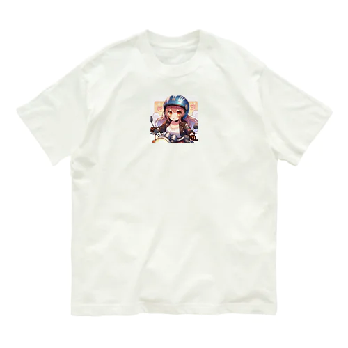 バイク女子　ばくおん!!系 Organic Cotton T-Shirt