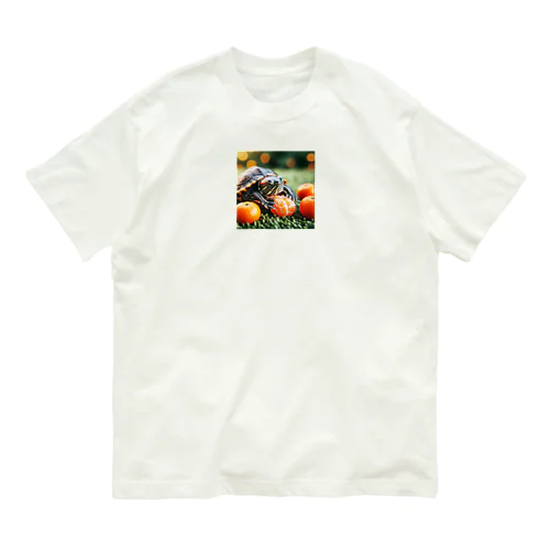 オレンジミドリガメ オーガニックコットンTシャツ