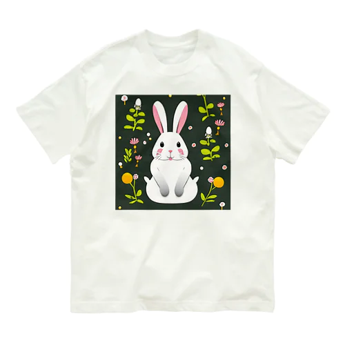 ウサギのおはようございます Organic Cotton T-Shirt