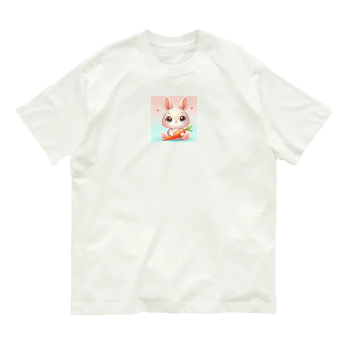 うるうるうさ子ちゃん🥕 オーガニックコットンTシャツ